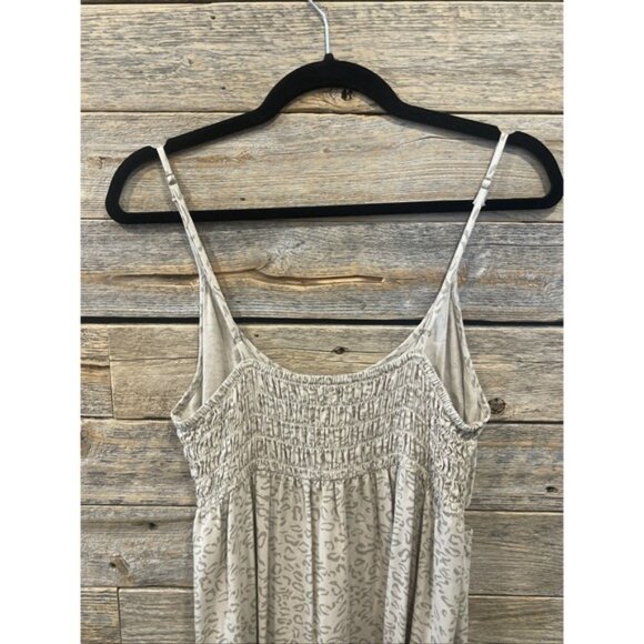 Volcom Women's Cha Ching Toanl Leopard Print Midi Dress Size Medium Beige - Picture 6 of 10